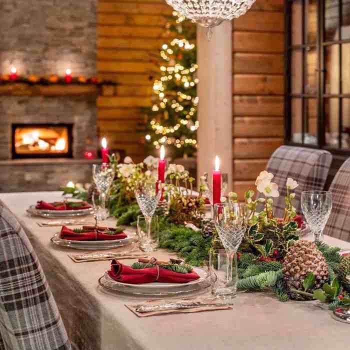 Christmas table decor modern