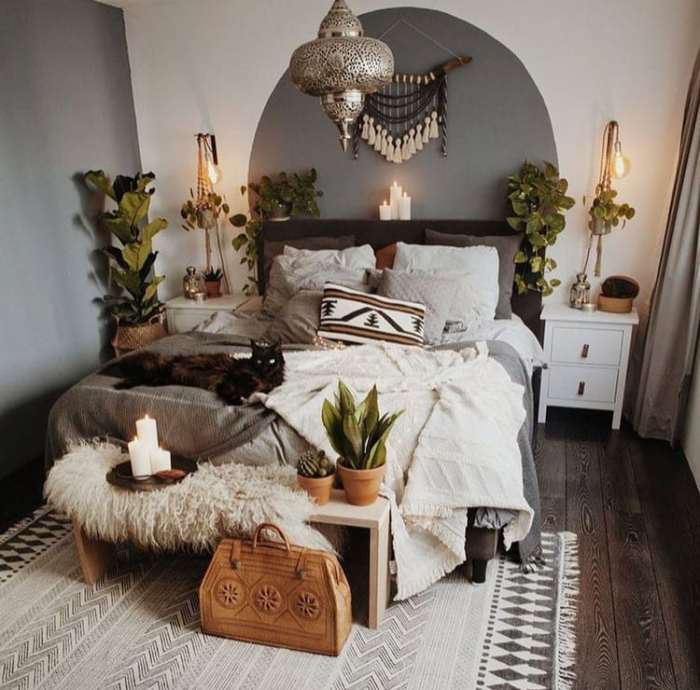 Boho chic modern bohemian bedroom decor