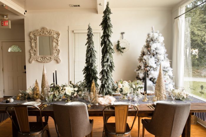 Christmas table decor modern