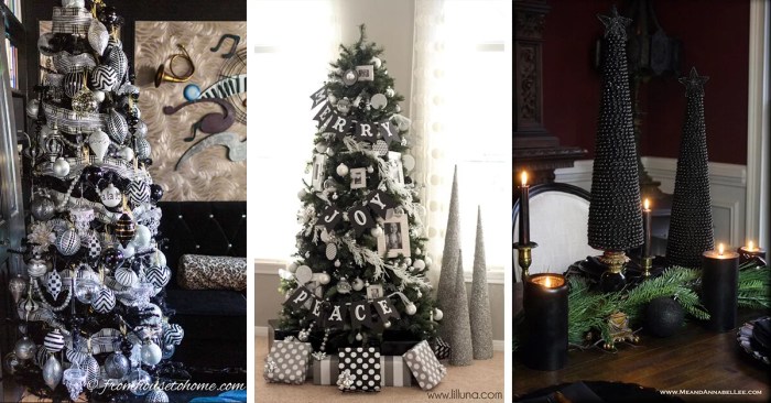 Black modern christmas decor