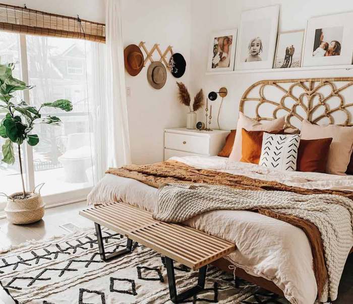 Boho modern bedroom decor